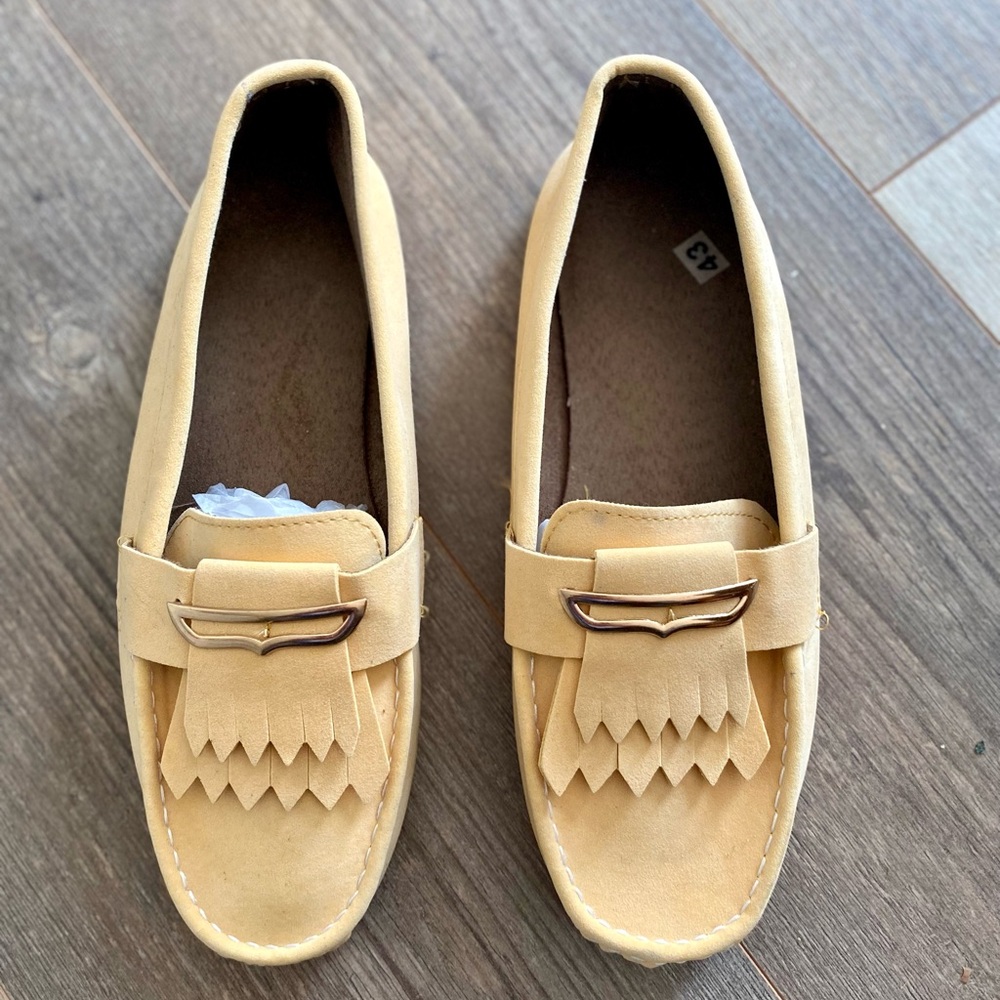 YELLOW LOAFERS FLATS SLIPON SHOES - Picture 2 of 11